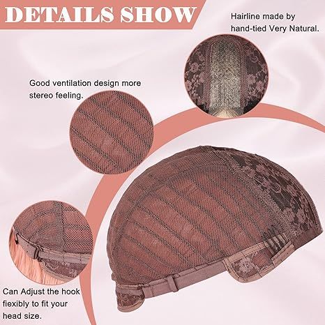 Ombre Pink Wavy Synthetic  Wig 