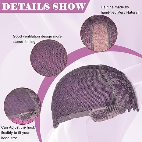 Purple Wavy Synthetic Wig 