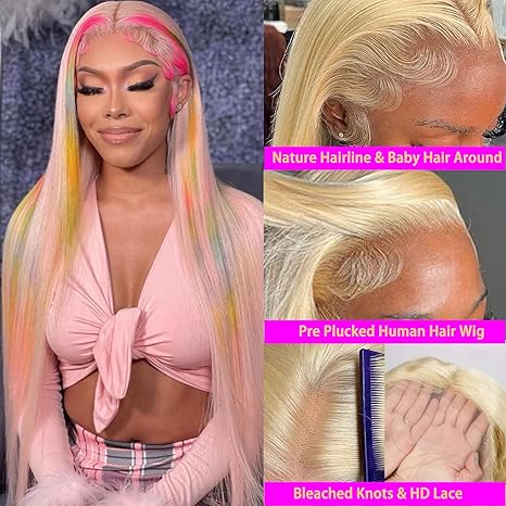 Straight Glueless 13x4 Lace Front Human Hair Wigs