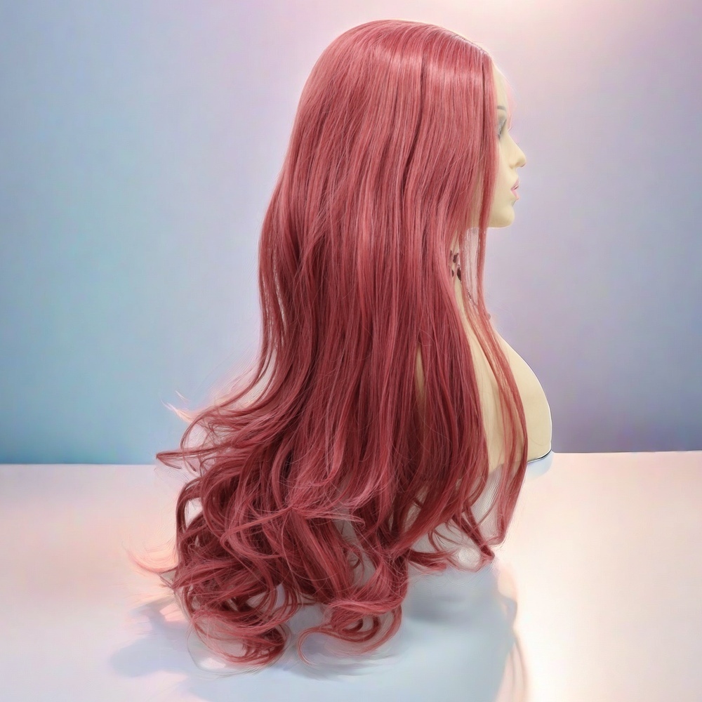 red Synthetic Front Lace Wig