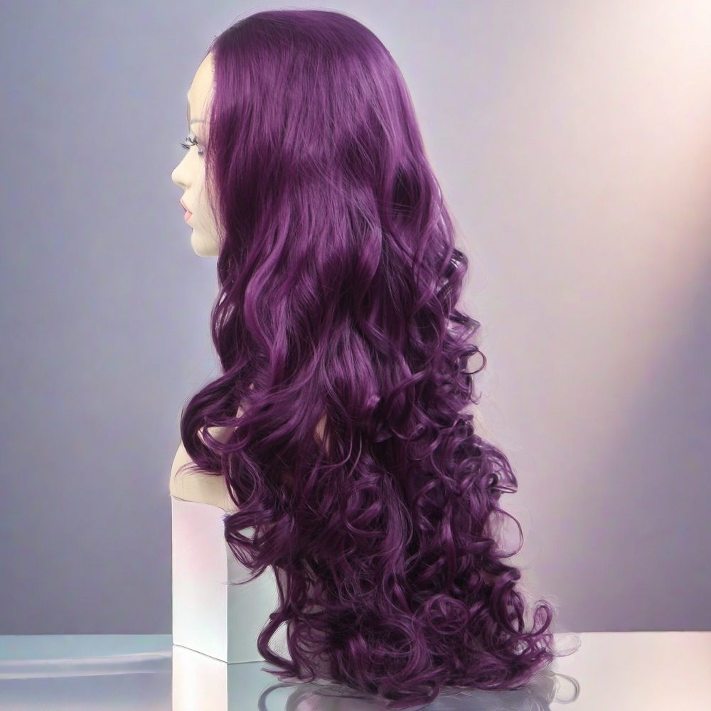 wave purple Synthetic Front Lace Wig