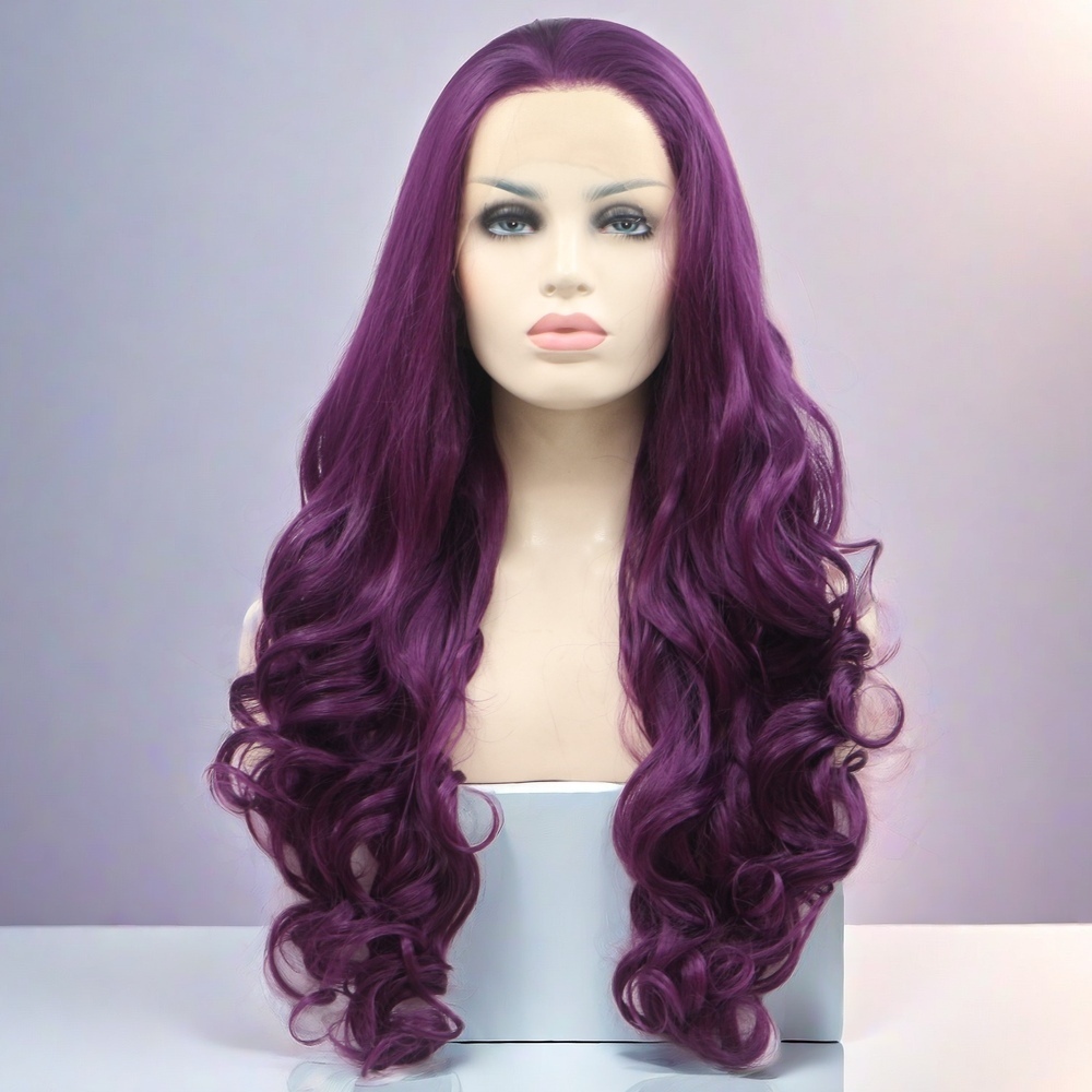 wave purple Synthetic Front Lace Wig