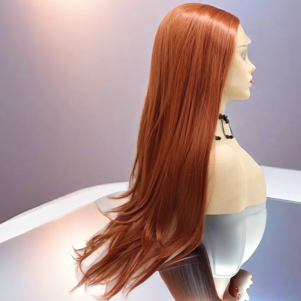 Brown Synthetic Front Lace Wig Straight