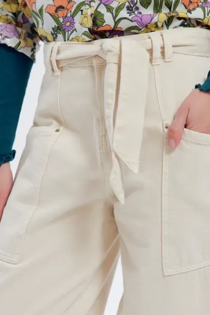 Pantalon balloon Femme - Beige