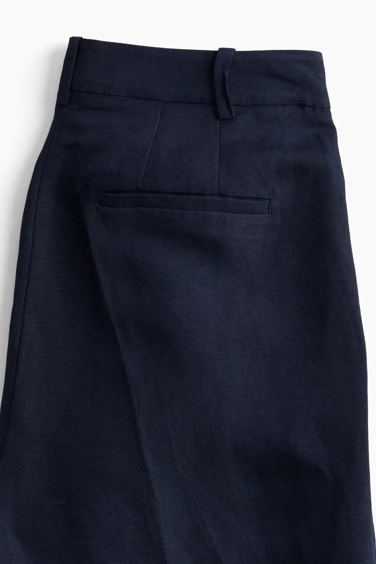 Pantalon habillé en lin mélangé