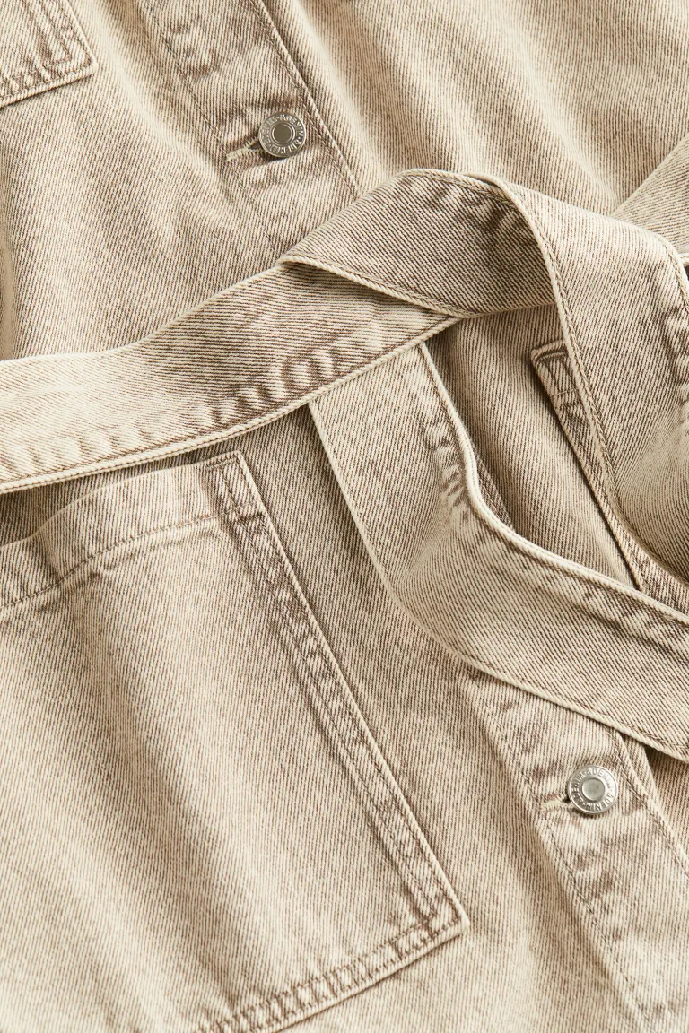 Veste en jean à ceinture nouée