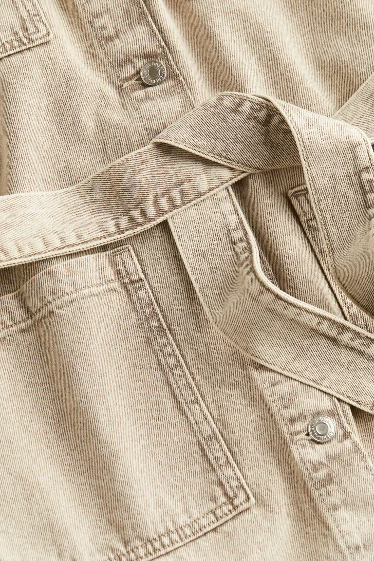 Veste en jean à ceinture nouée