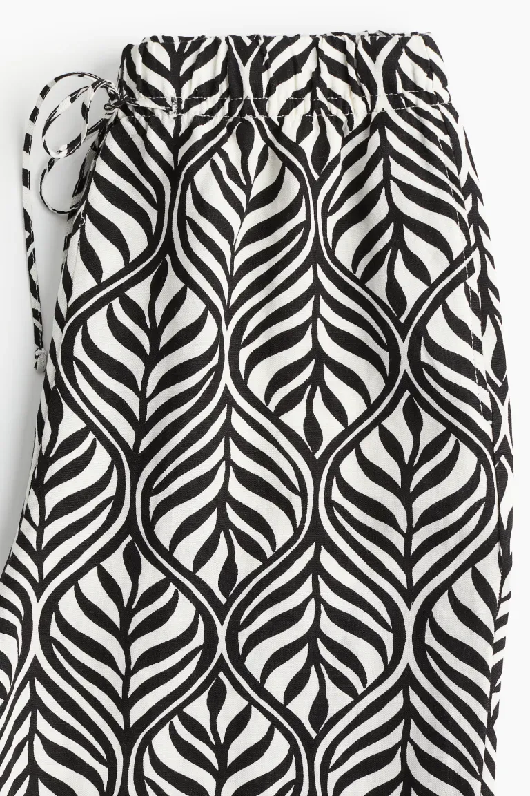 Pantalon à enfiler en lin mélangé