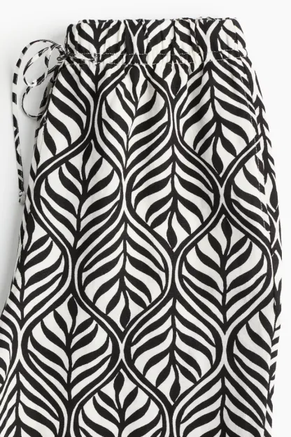 Pantalon à enfiler en lin mélangé