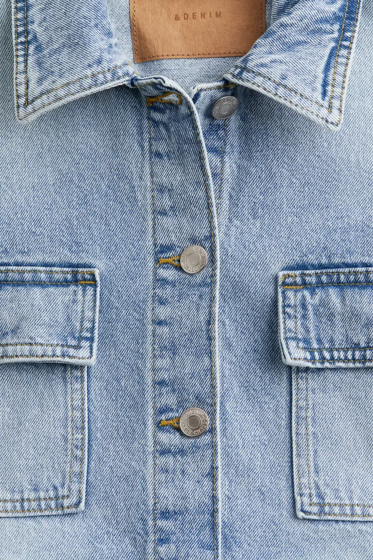 Veste en jean à ceinture nouée