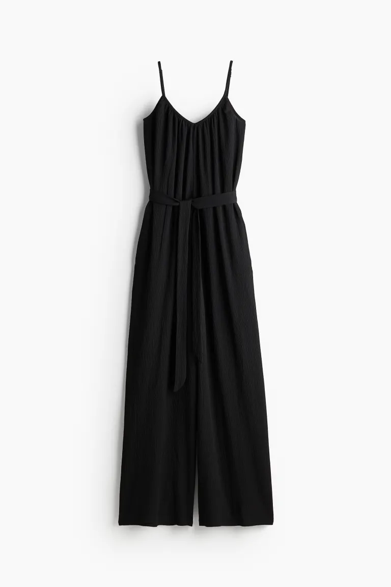 Combinaison en jersey à ceinture à nouer