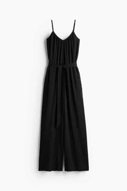 Combinaison en jersey à ceinture à nouer