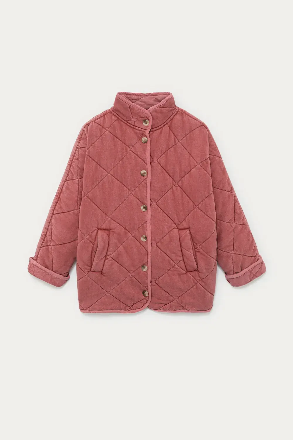 Veste matelassee unie Femme - Framboise