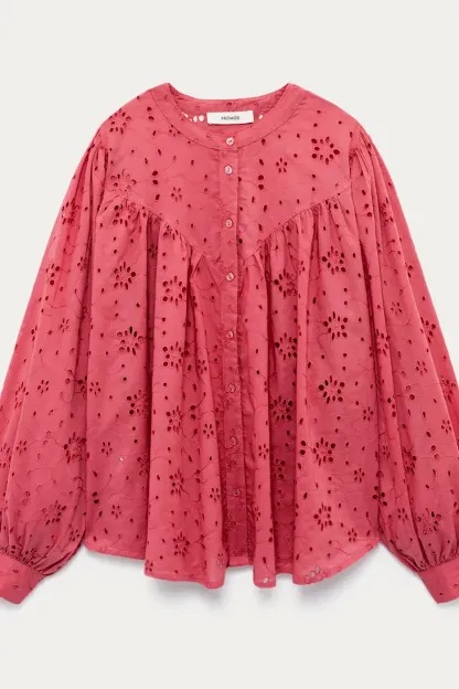 Chemise en broderie anglaise - Ecru