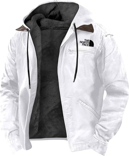 TNF®-2025 Thick Hooded Winter Jacket, Warm and Stylish Sherpa Fleece Lined Coats with Pockets
