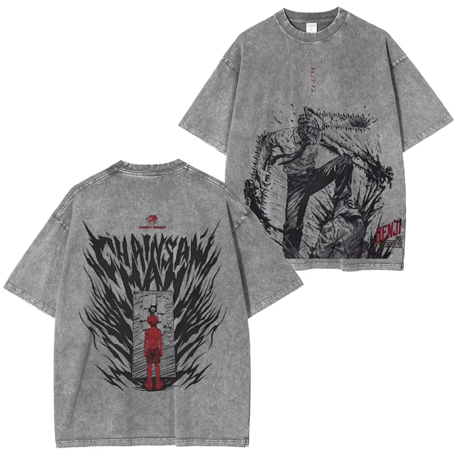 Chainsaw Man Unisex Washed T-Shirt