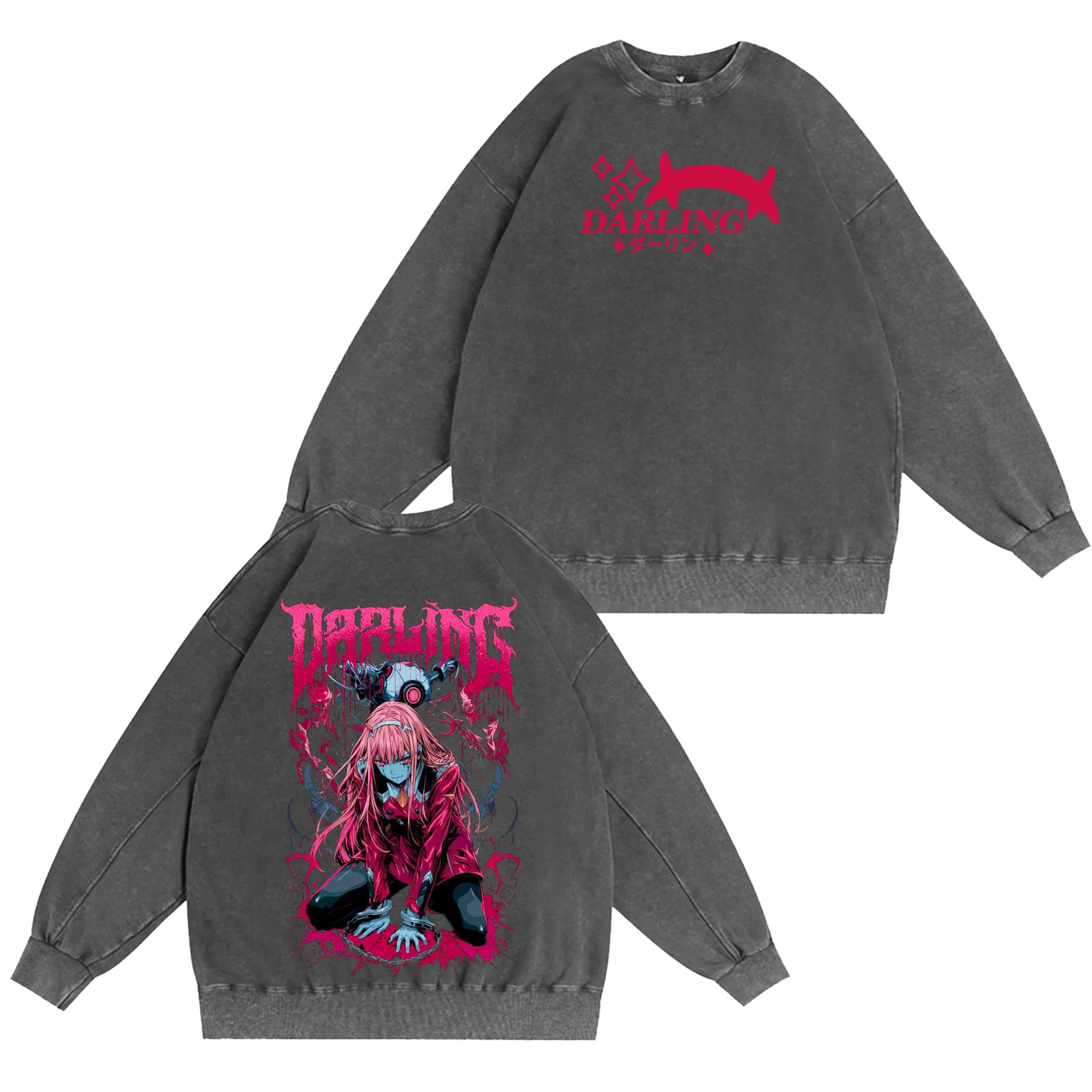 DARLING in the FRANXX Zero Two Unisex Washed Sweatshirt