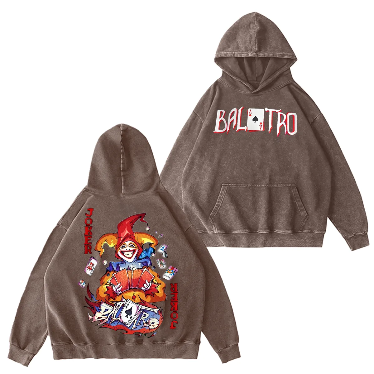 Balatro Droll Joker Unisex Washed Hoodie