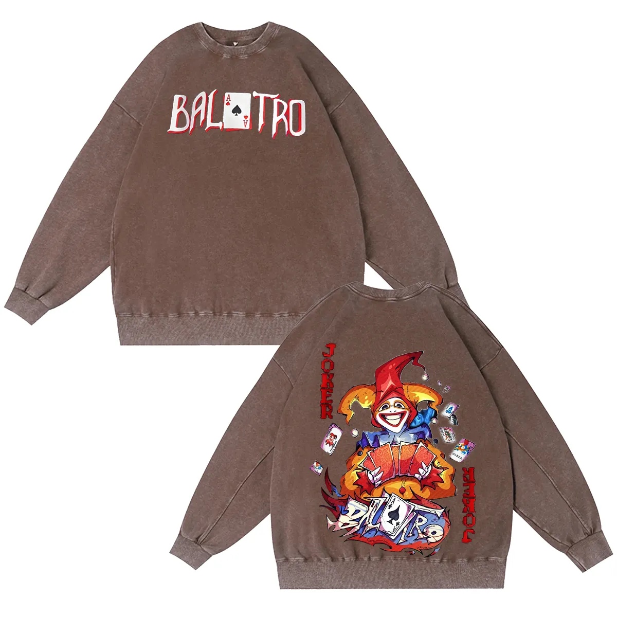 Balatro Droll Joker Unisex Washed Sweatshirt