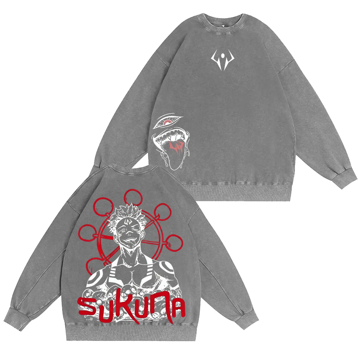 Jujutsu Kaisen : Ryomen Sukuna Unisex Washed Sweatshirt