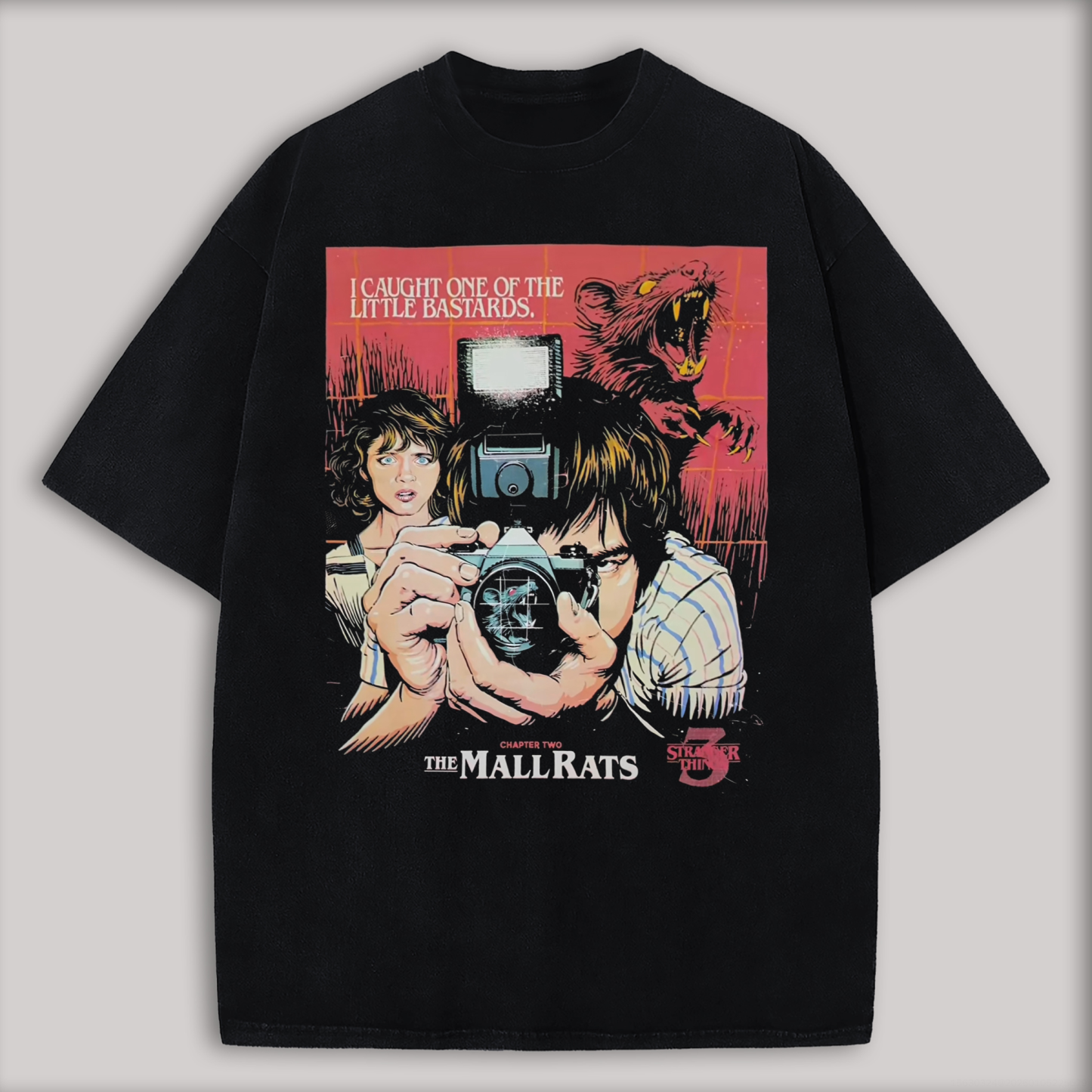 Stranger Things One Last Adventure Unisex Washed T-Shirt