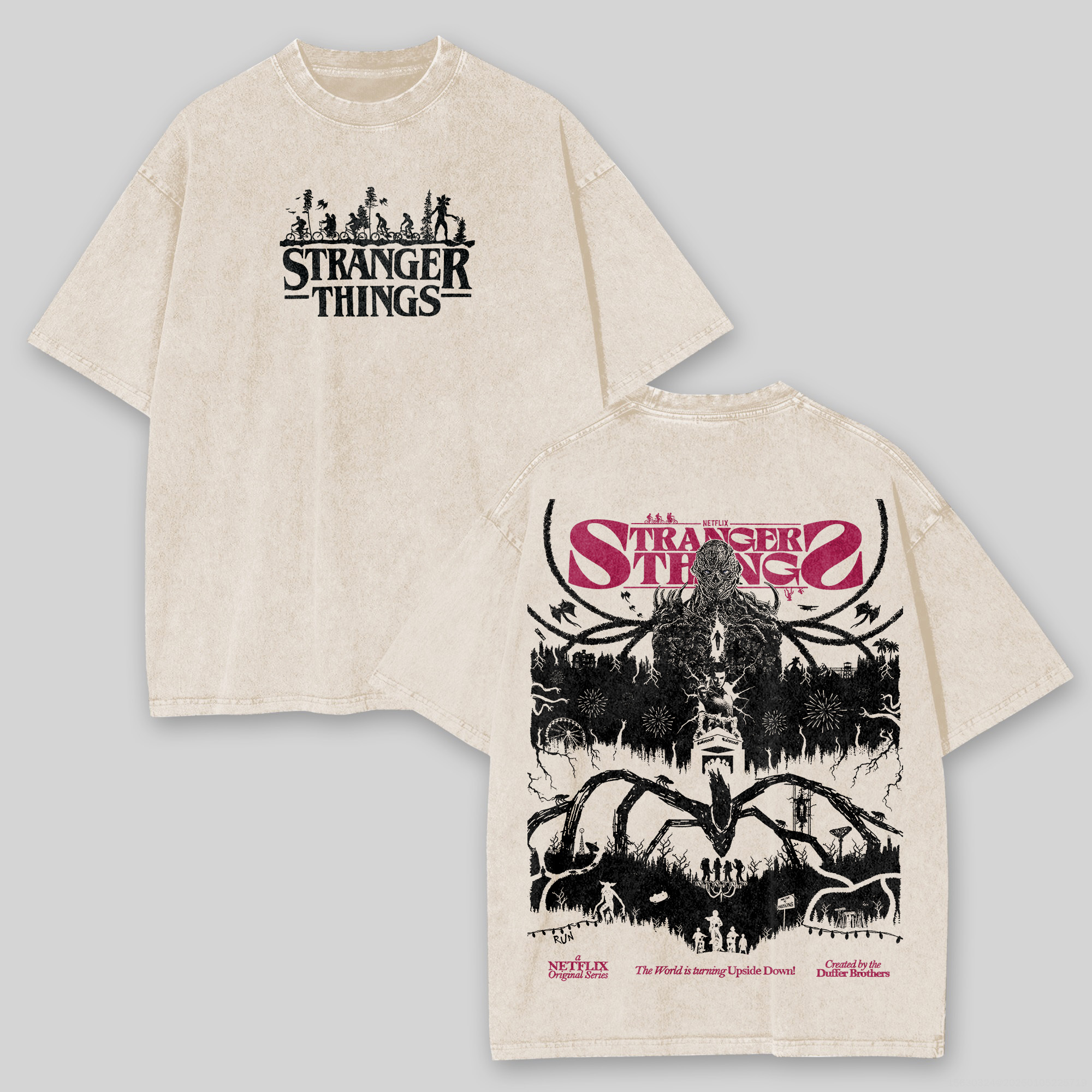 Stranger Things Unisex Washed T-Shirt