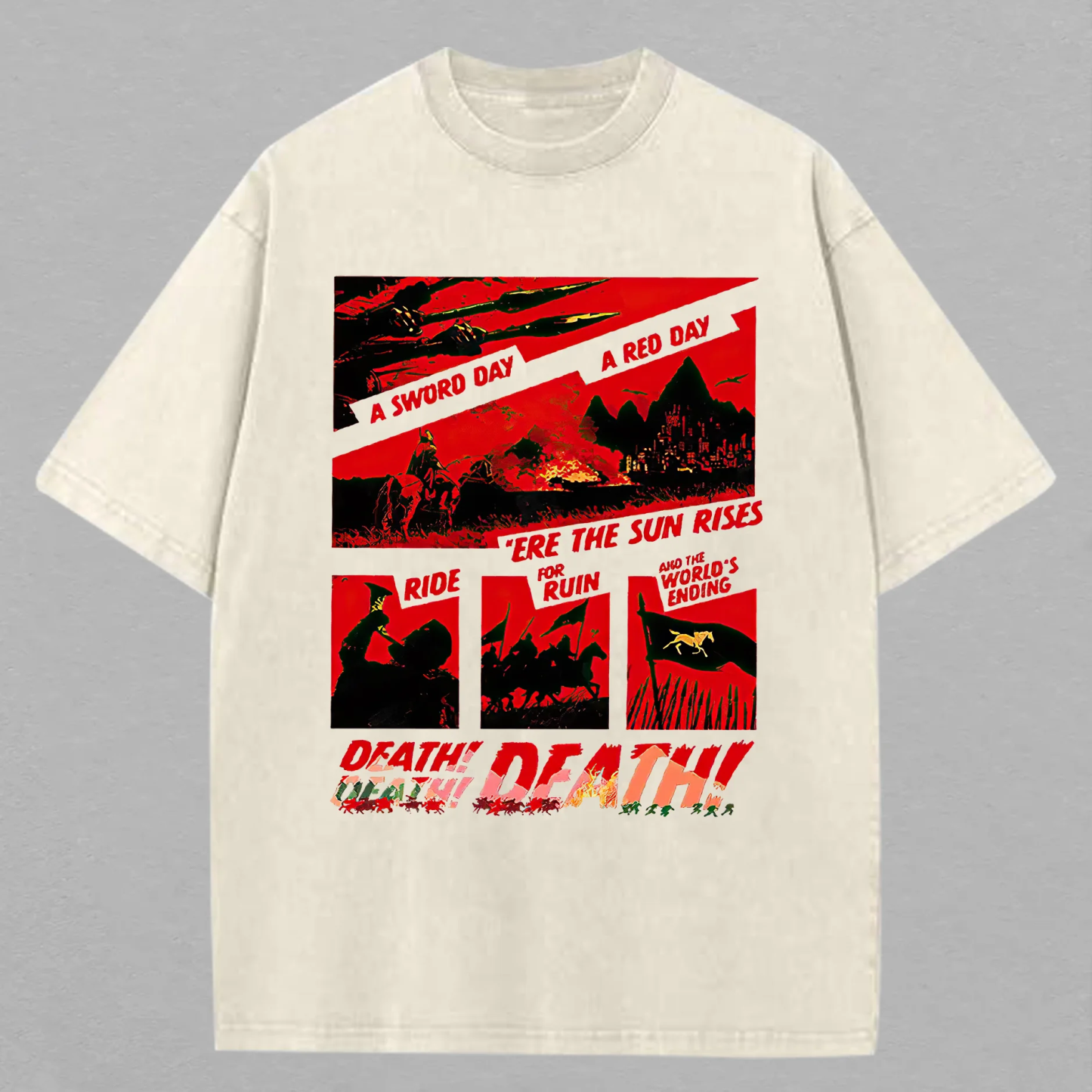 The Lord of the Rings: The Rings of Power Printed Unisex Washed T-Shir