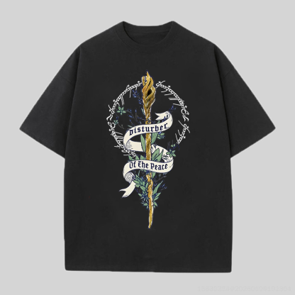 The Lord of the Rings Gandalf Printed Unisex Oversized T-Shirt