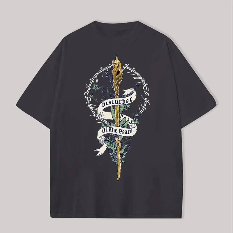 The Lord of the Rings Gandalf Printed Unisex Oversized T-Shirt