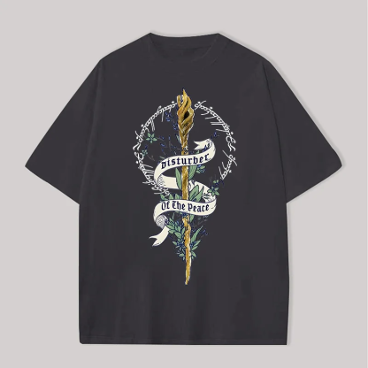 The Lord of the Rings Gandalf Printed Unisex Oversized T-Shirt