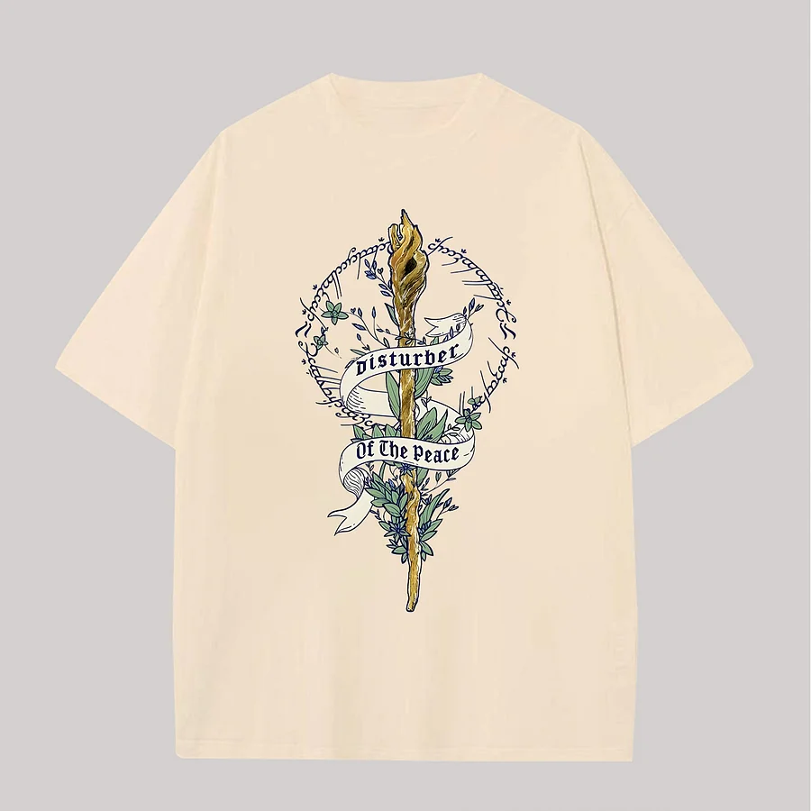The Lord of the Rings Gandalf Printed Unisex Oversized T-Shirt