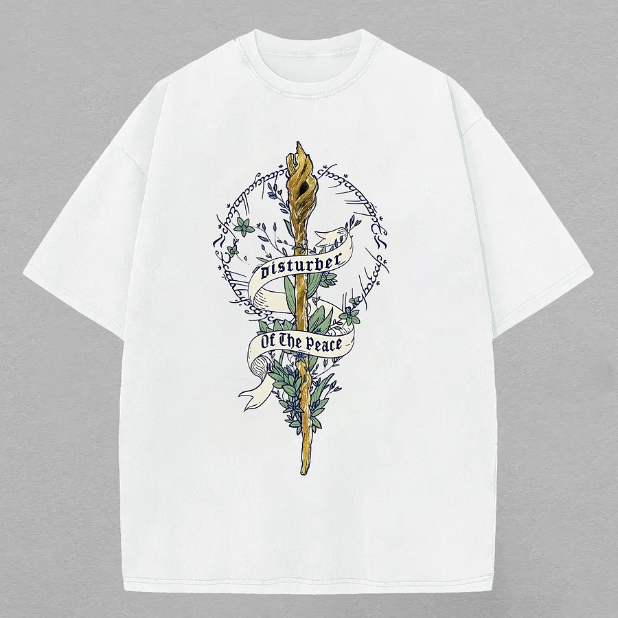 The Lord of the Rings Gandalf Printed Unisex Oversized T-Shirt