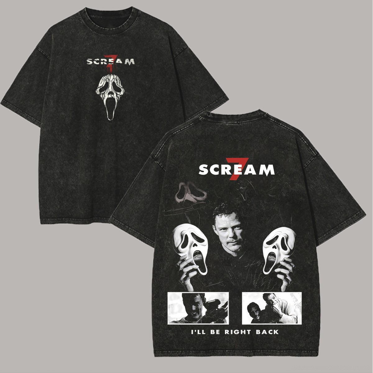 Scream 7 Printed Unisex Washed T-Shirt