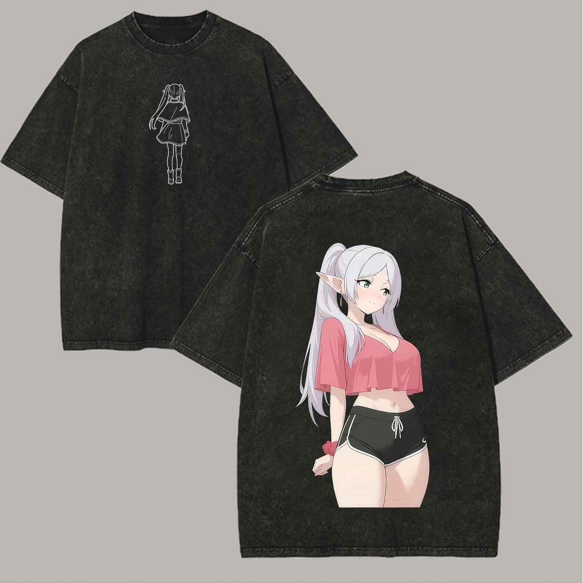 Frieren Printed Unisex Washed T-Shirt