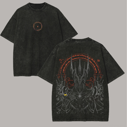 The Lord Of The Rings Sauron Unisex Washed T-Shirt