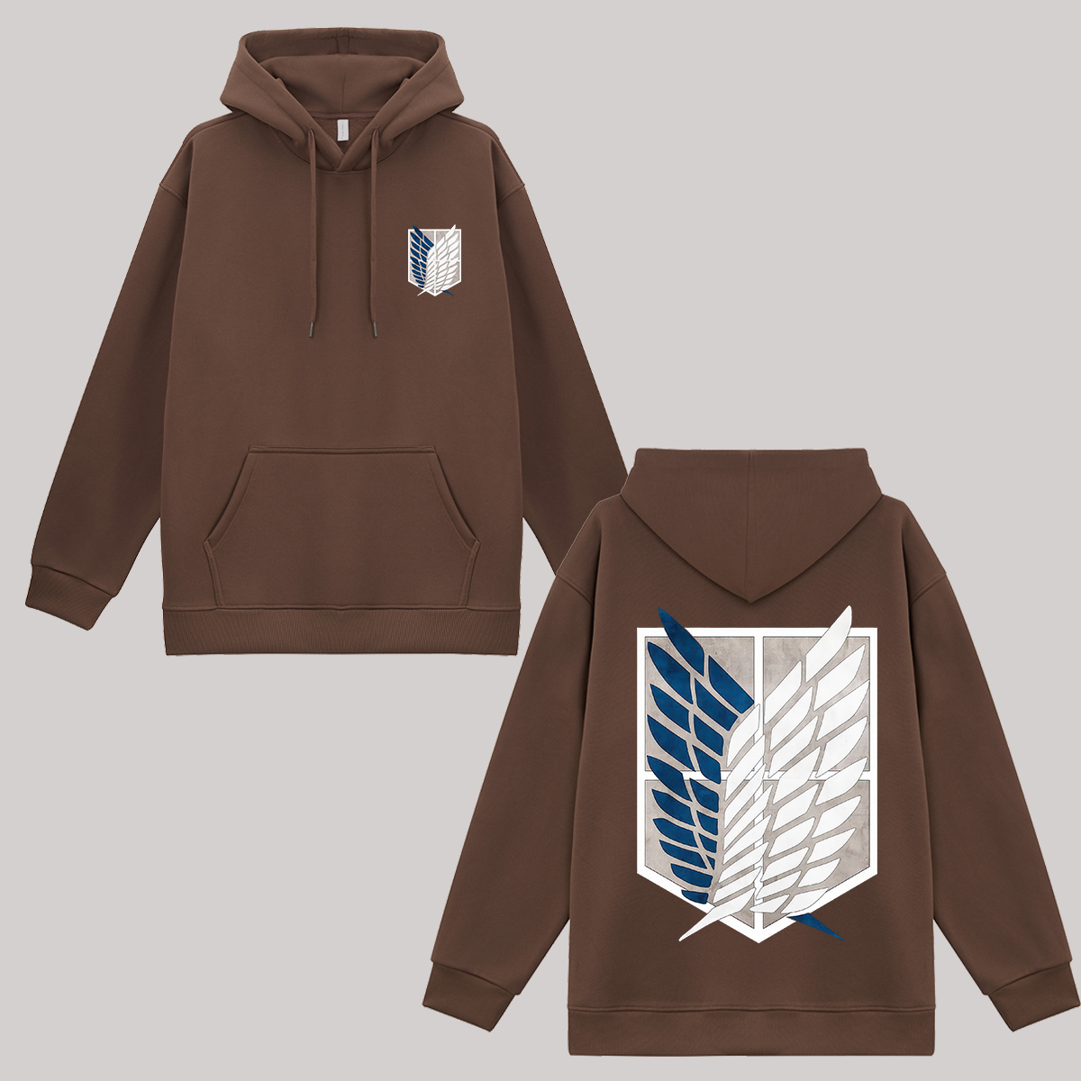 Attack on Titan Wings of Freedom Printed Fleece-lined Unisex Hoodie