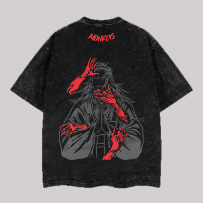Jujutsu Kaisen Suguru Geto Printed Unisex Washed T-Shirt