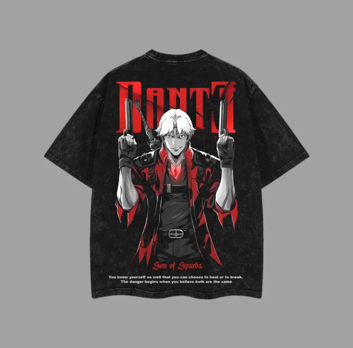 Demon Slayer Printed Unisex Washed T-Shirt