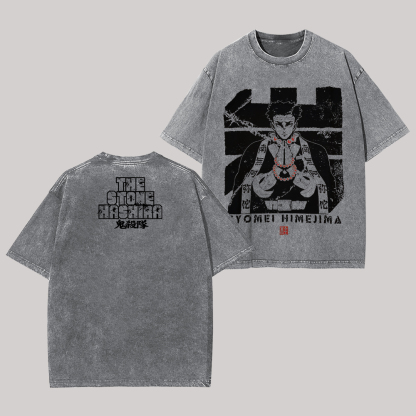 Demon Slayer The Stone Hashira Printed Unisex Washed T-Shirt