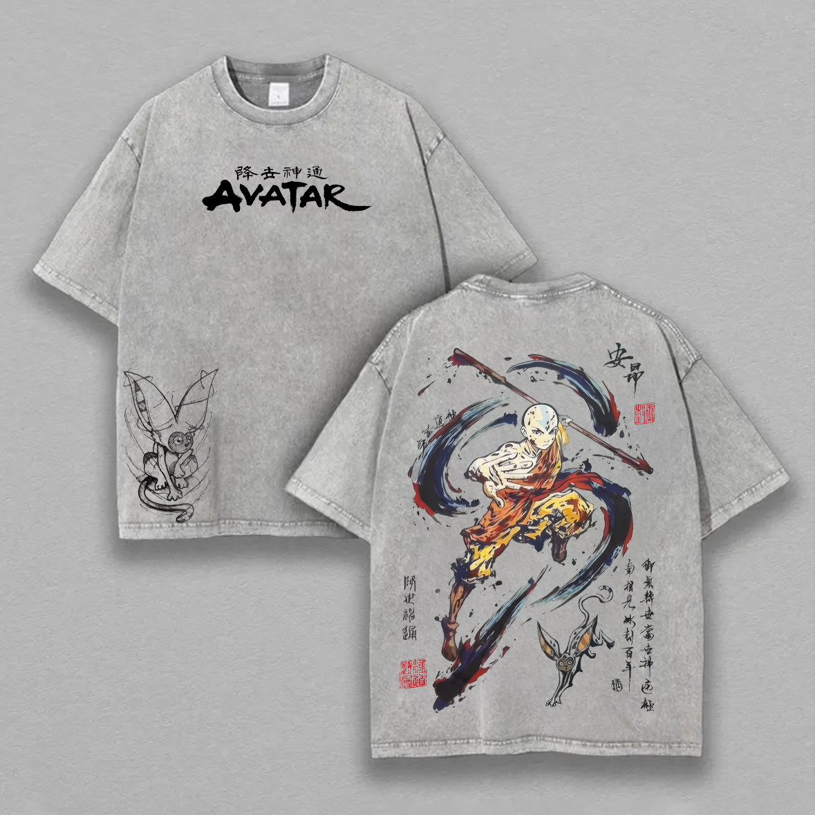 Avatar: The Last Airbender Printed Unisex Washed T-Shirt