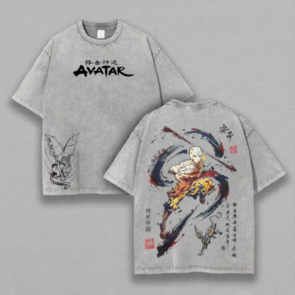 Avatar: The Last Airbender Printed Unisex Washed T-Shirt