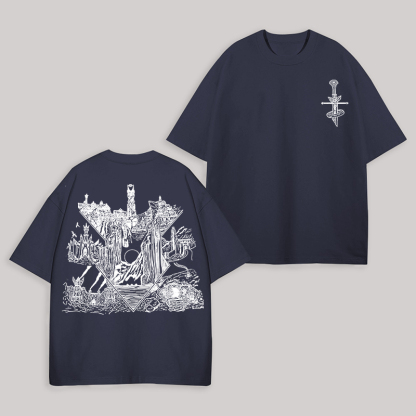 Altar of the Lost Gods Printed Unisex Oversized T-shirt