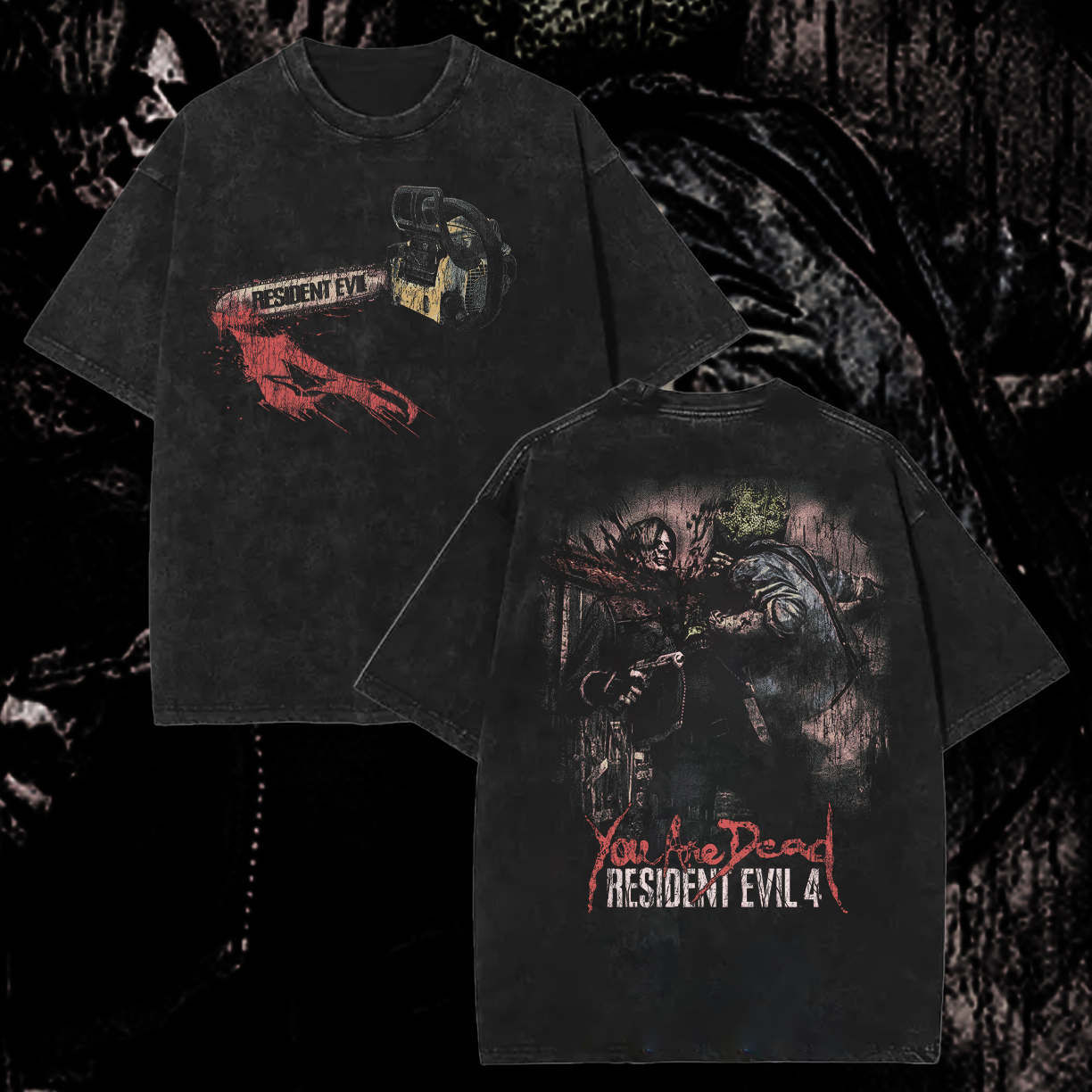 Resident Evil Printed Unisex Washed T-Shirt