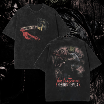 Resident Evil Printed Unisex Washed T-Shirt