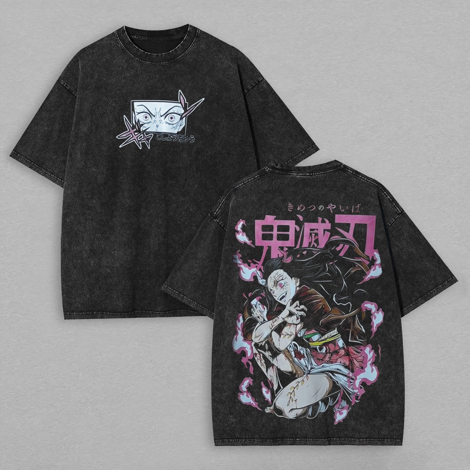 Demon Slayer Printed Unisex Washed T-Shirt