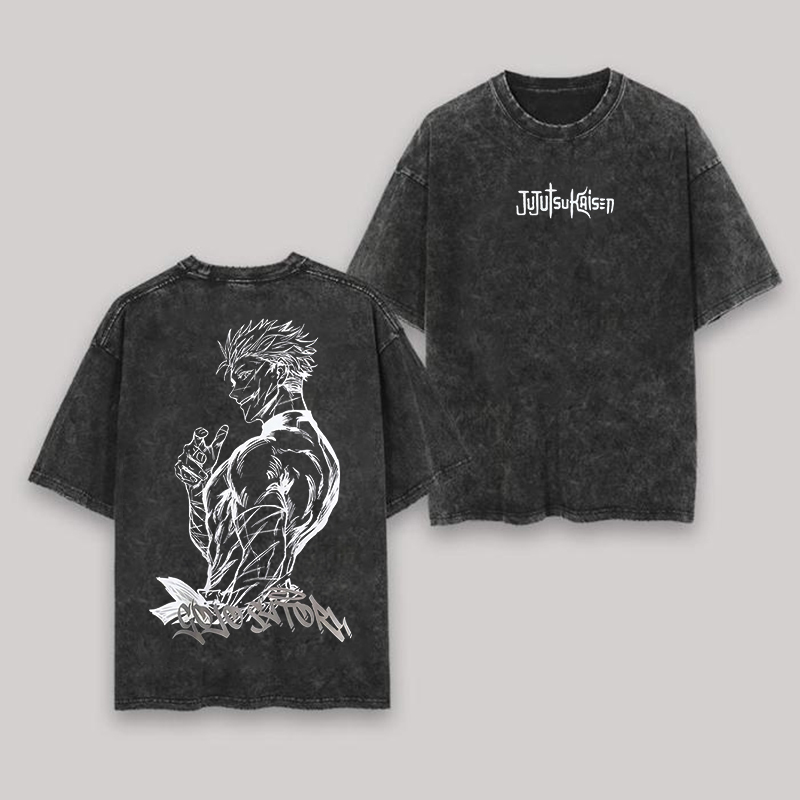 Jujutsu Kaisen Printed Unisex Washed T-Shirt