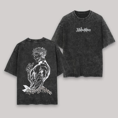 Jujutsu Kaisen Printed Unisex Washed T-Shirt