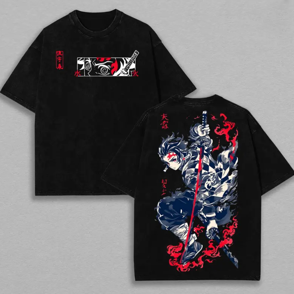 Demon Slayer Printed Unisex Washed T-Shirt