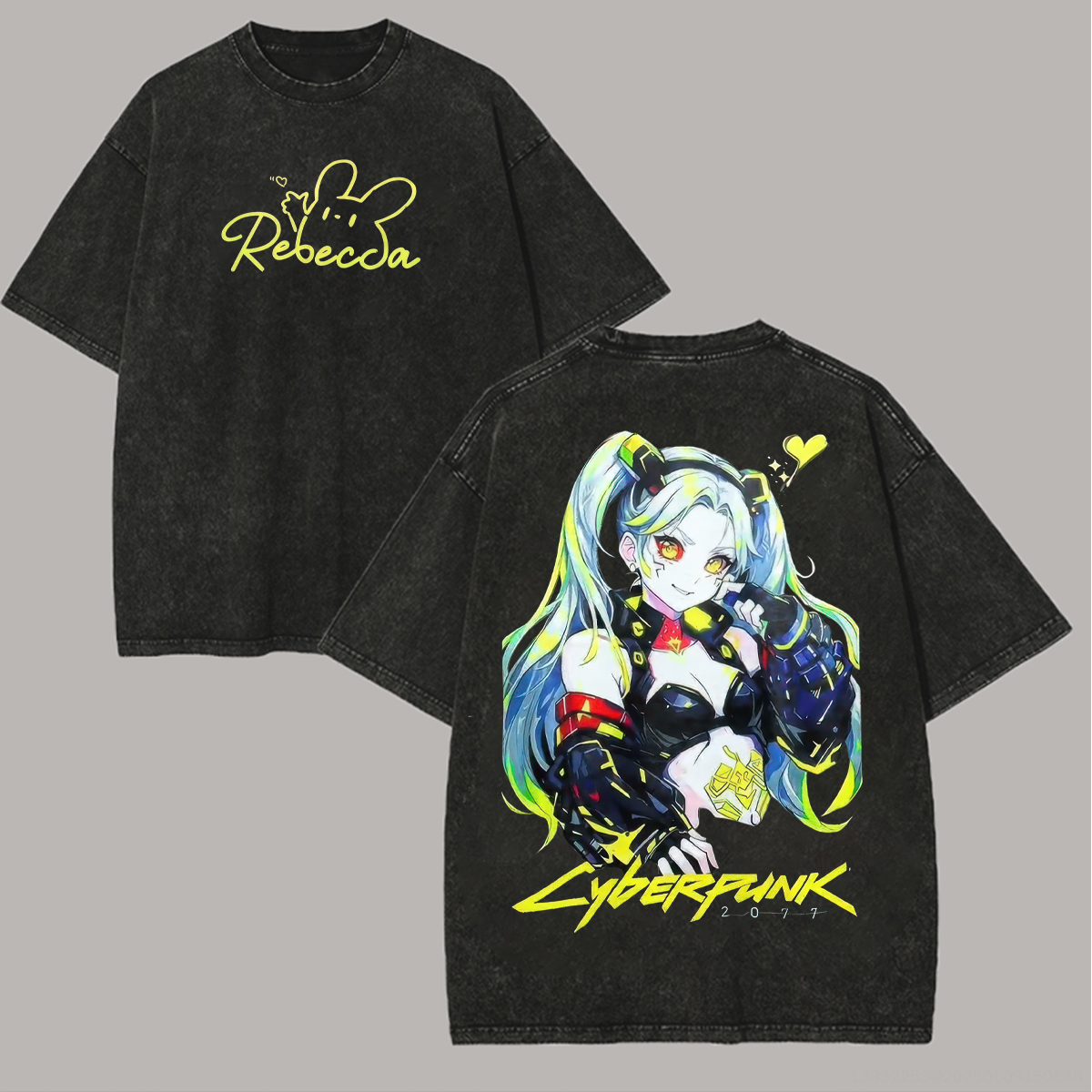 Cyberpunk: Edgerunners Printed Unisex Washed T-Shirt