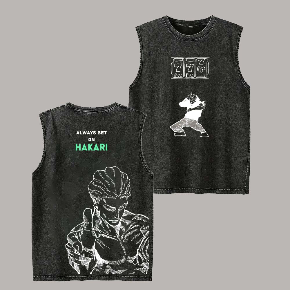Jujutsu Kaisen Hakari Kinji Printed Unisex Washed Vest